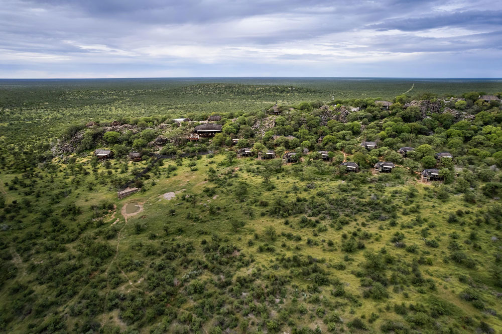 Aerial view of Ongava Lodge / O. Evans / Courtesy of Ongava Game Reserve luxury Etosha Namibia Africa safari