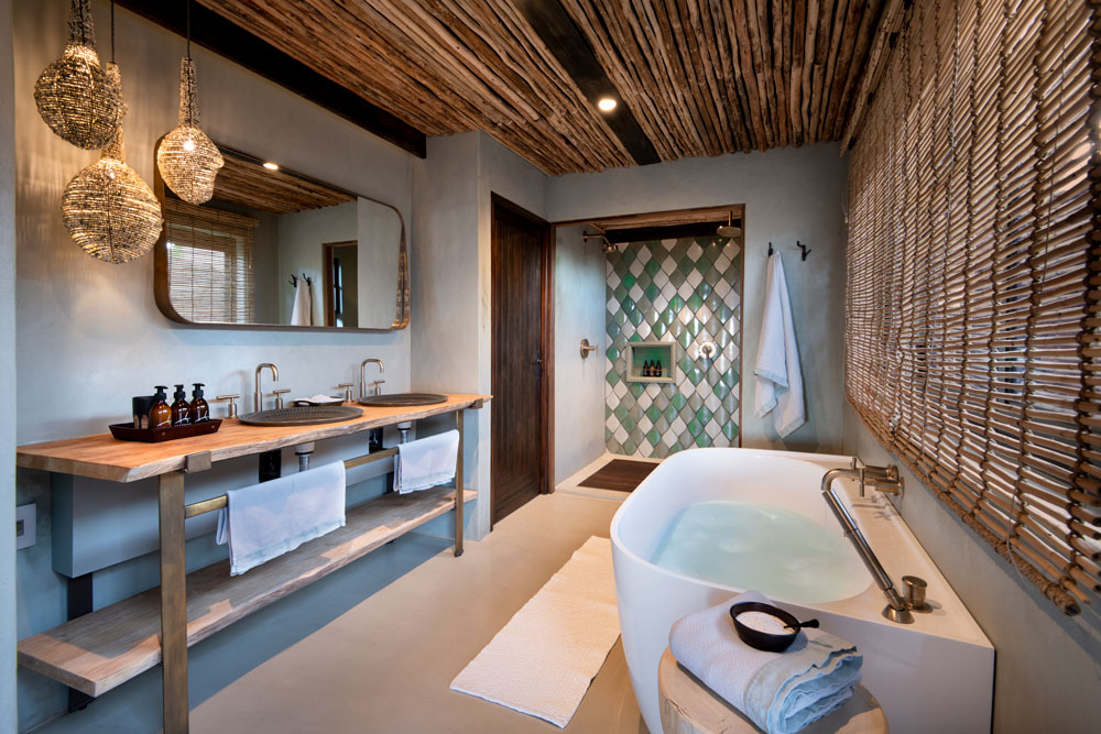 Bath at Tswalu Kalahari, The Motse / Courtesy of Tswalu Kalahari luxury South Africa Safari