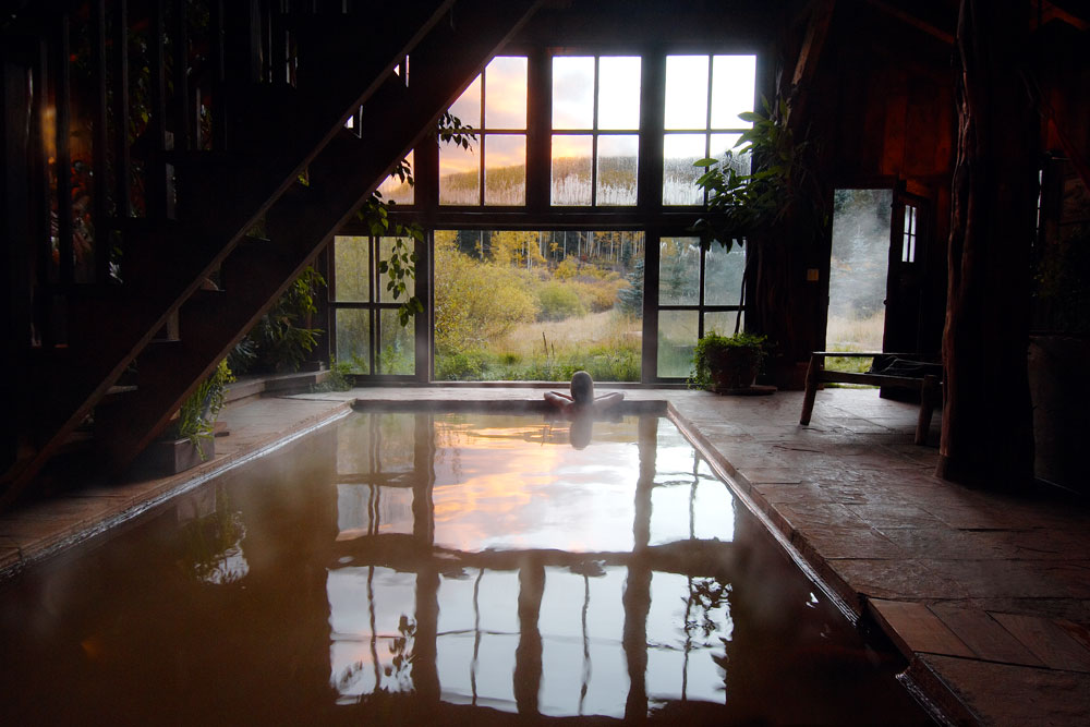 Bath House / Courtesy of Dunton Hot Springs luxury nature lodge United States Colorado