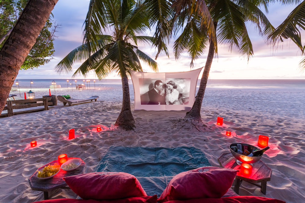 Movie night at North Island, Seychelles / Courtesy of North Island luxury Indian Ocean beach resort