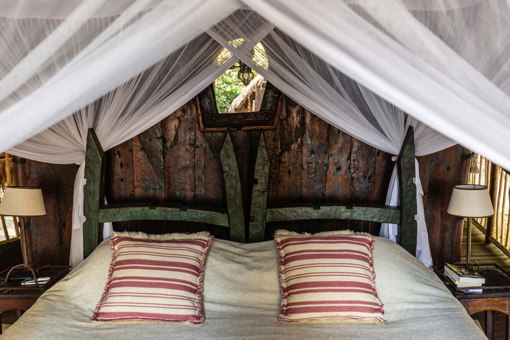 Room at Greystoke Mahale, Lake Tanganyika, Tanzania / Courtesy of Nomad Tanzania luxury African beach vacation chimpanzee trekking