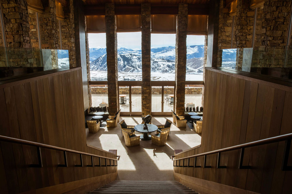 Lounge / Courtesy of Aman Luxury nature lodge in Wyoming United States