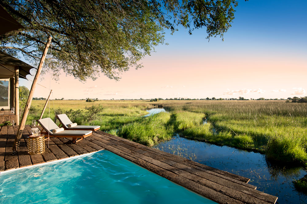 Plunge pool at Duba Plains Camp Botswana Okavango Luxury Safari / Courtesy Great Plains