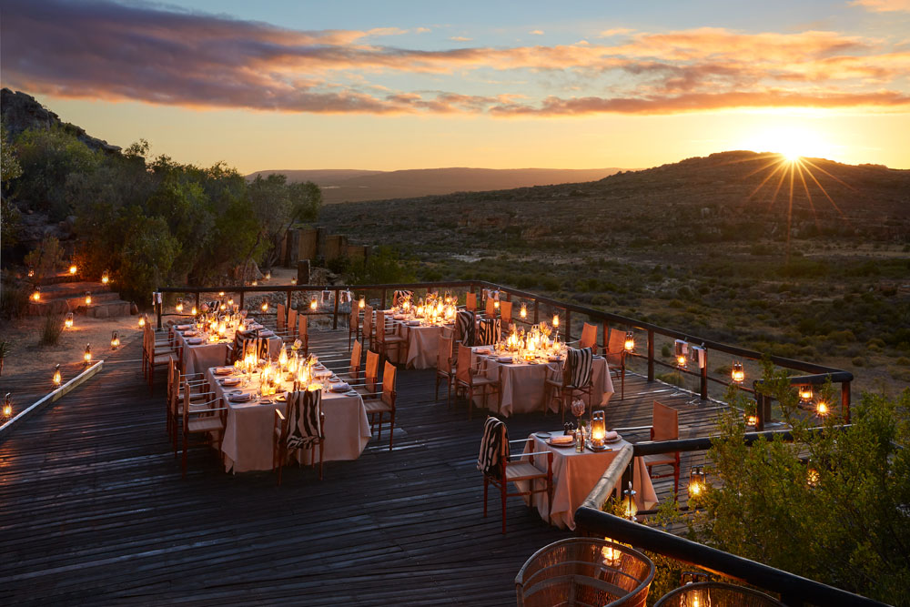 Embers Restaurant at Bushmans Kloof Wilderness Reserve and Wellness Retreat / Courtesy of Red Carnation Hotels luxury South Africa safari
