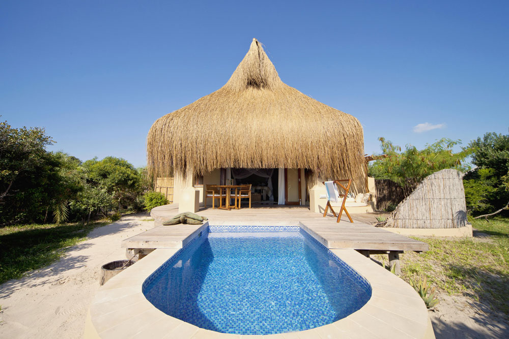 Beach villa plunge pool Azura Benguerra Island, Mozambique / Courtesy of Azura luxury Indian Ocean beach resort