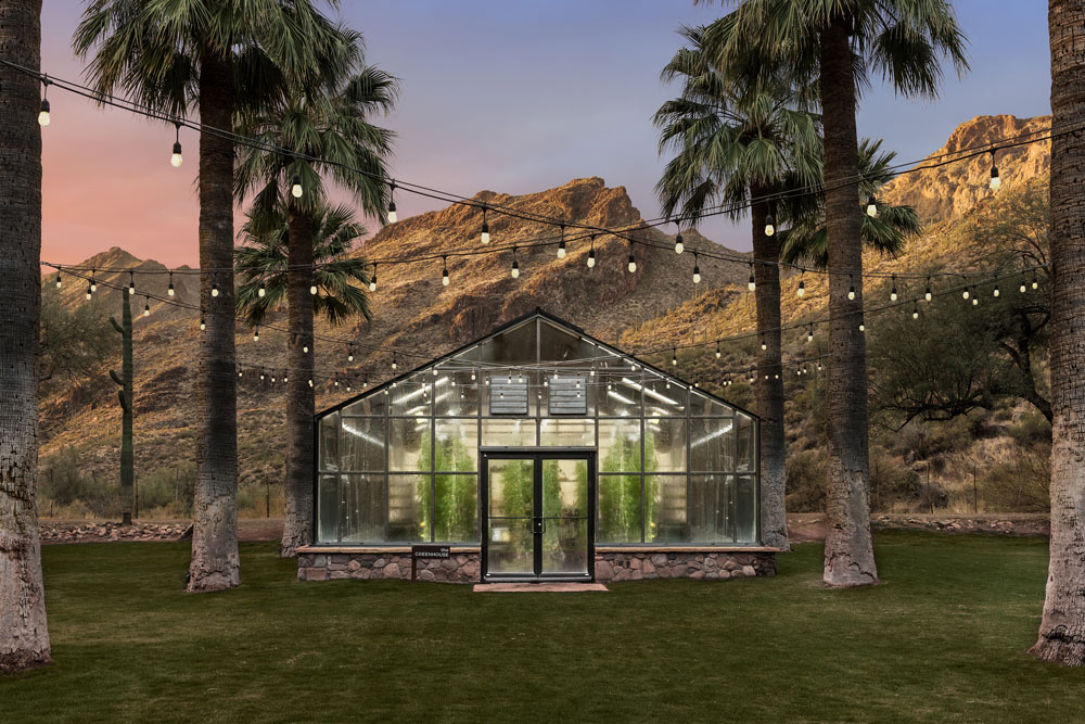 Greenhouse at Castle Hot Springs / Courtesy of Castle Hot Springs luxury nature lodge Arizona United States