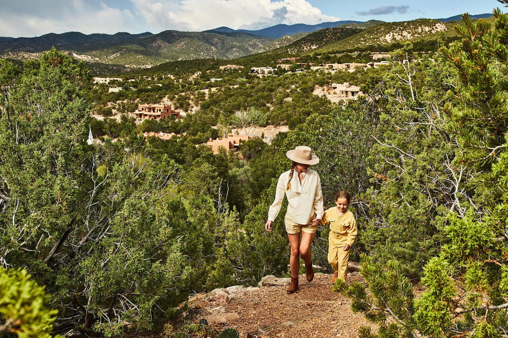 Hiking at Bishops Lodge / Courtesy of Auberge Resorts luxury New Mexico nature lodge