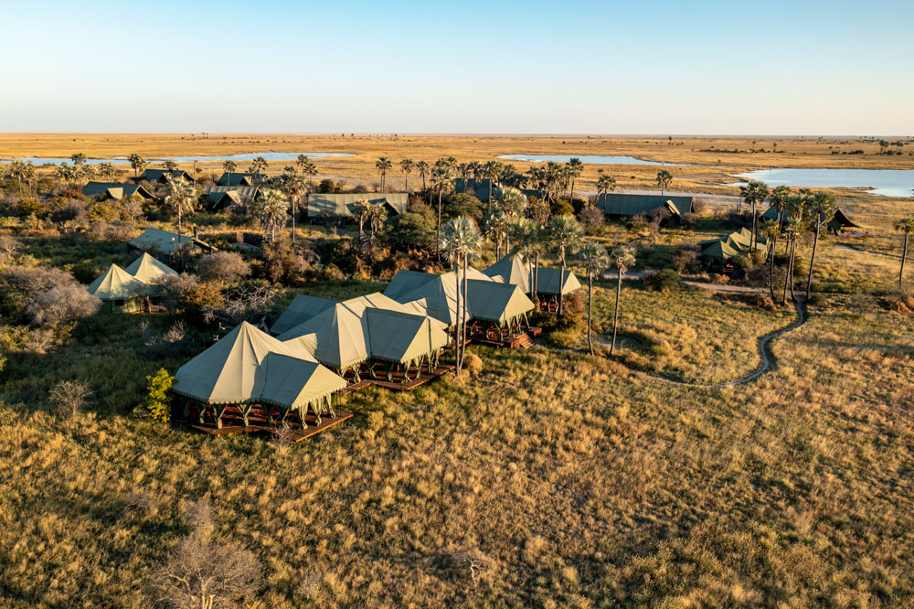 Jack's Camp Luxury Botswana Safari Aerial View / Courtesy Natural Selection Travel