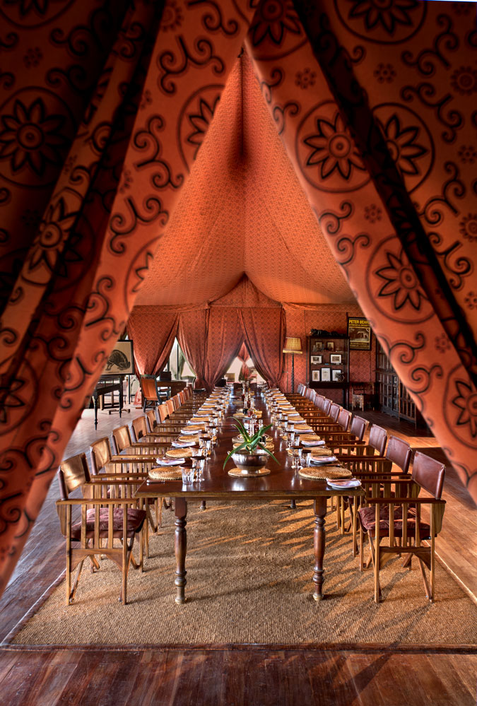 Jack's Camp Luxury Botswana Safari Dining Tent / Courtesy Natural Selection Travel