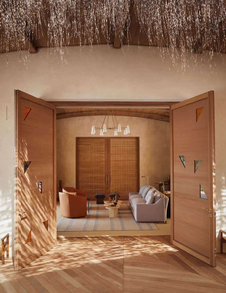 Lounge at Kisawa Sanctuary, Benguerra Island / Courtesy of Kisawa Sanctuary luxury Indian Ocean beach resort