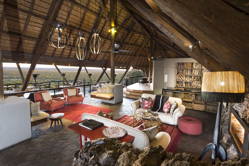 Lounge at Ongava Lodge / O. Evans / Courtesy of Ongava Game Reserve luxury Etosha Namibia Africa safari