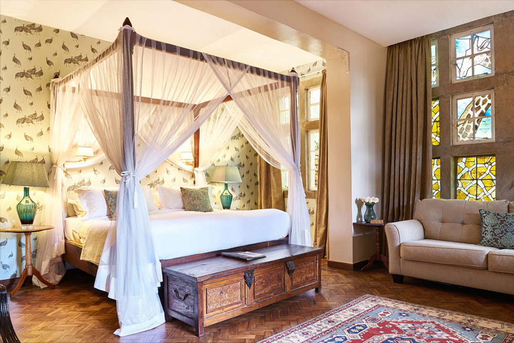 Ed bedroom at Giraffe Manor, luxury Kenya safari / Courtesy of The Safari Collection