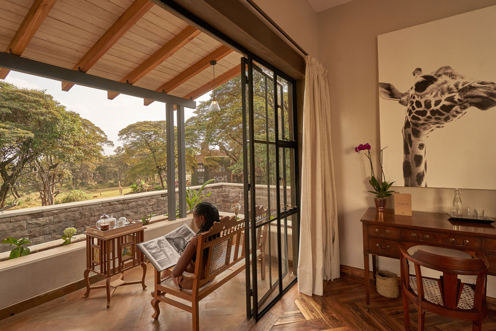Balcony at the Retreat at Giraffe Manor, luxury Kenya safari / Courtesy of The Safari Collection