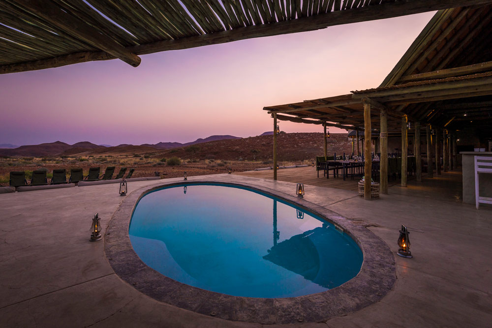 Pool at Damaraland Camp, Namibia luxury safari / Dana Allen / Courtesy Wilderness Safaris