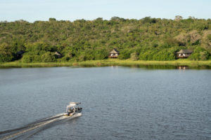 Lake view of Magashi Camp, luxury Rwanda safari / Dana Allen / Courtesy of Wilderness Safaris