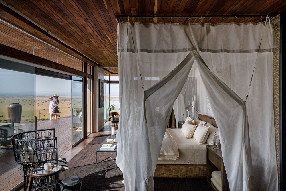 Bedroom at Singita Sasakwa Lodge, luxury Tanzania safari / Courtesy Singita