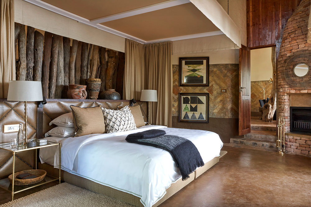 Bedroom at Singita Pamushana Lodge, luxury Zimbabwe safari / Courtesy Singita