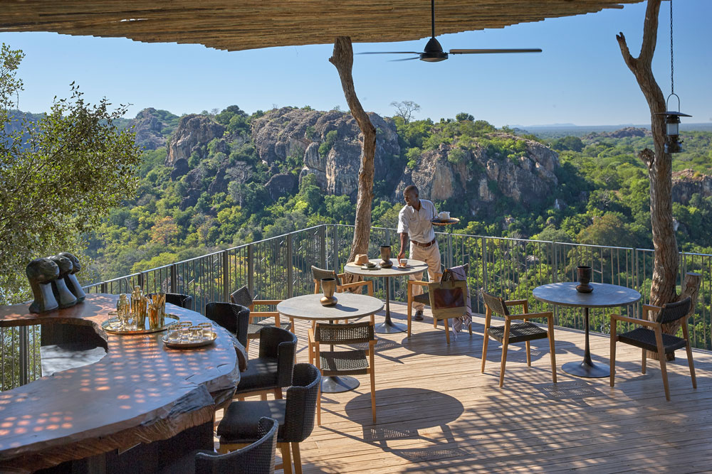 Coffee service at Singita Pamushana Lodge, luxury Zimbabwe safari / Courtesy Singita