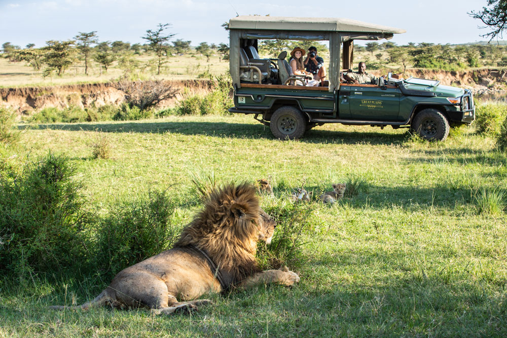 Game Drive at Mara Plains, luxury Kenya safari / Courtesy of Great Plains Conservation