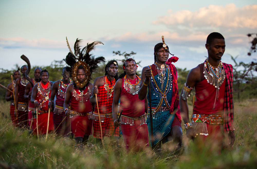 Masai warriors at Mara Plains, luxury Kenya safari / Courtesy of Great Plains Conservation