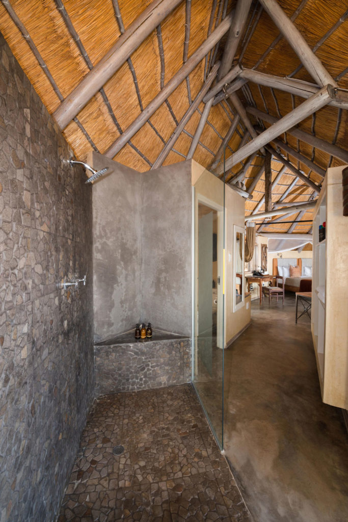 Suite shower at Ongava Lodge / O. Evans / Courtesy of Ongava Game Reserve luxury Etosha Namibia Africa safari