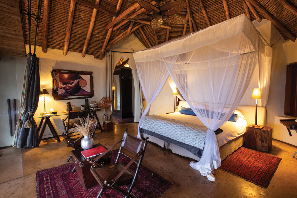 Bedroom at Ol Donyo Lodge, luxury Kenya safari / Courtesy of Great Plains Conservation
