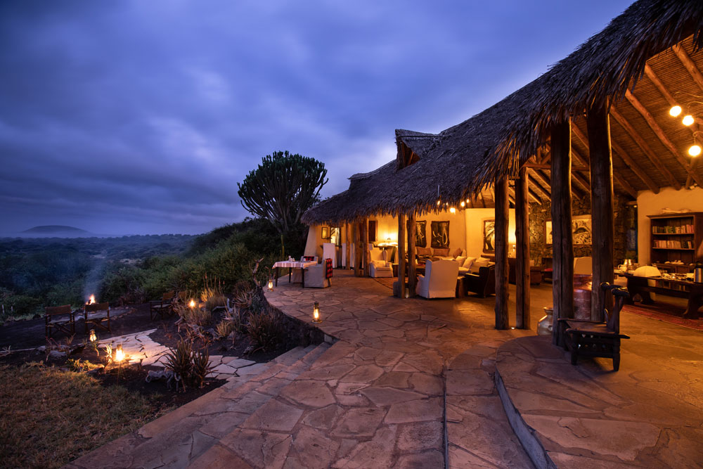 Exterior of Ol Donyo Lodge, luxury Kenya safari / Courtesy of Great Plains Conservation