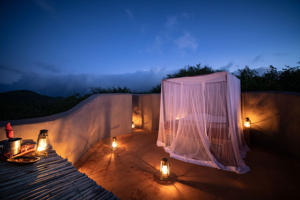 Star bed at Ol Donyo Lodge, luxury Kenya safari / Courtesy of Great Plains Conservation