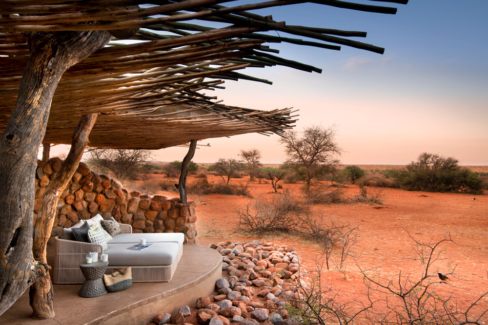 Patio at Tswalu Kalahari, The Motse / Courtesy of Tswalu Kalahari luxury South Africa safari