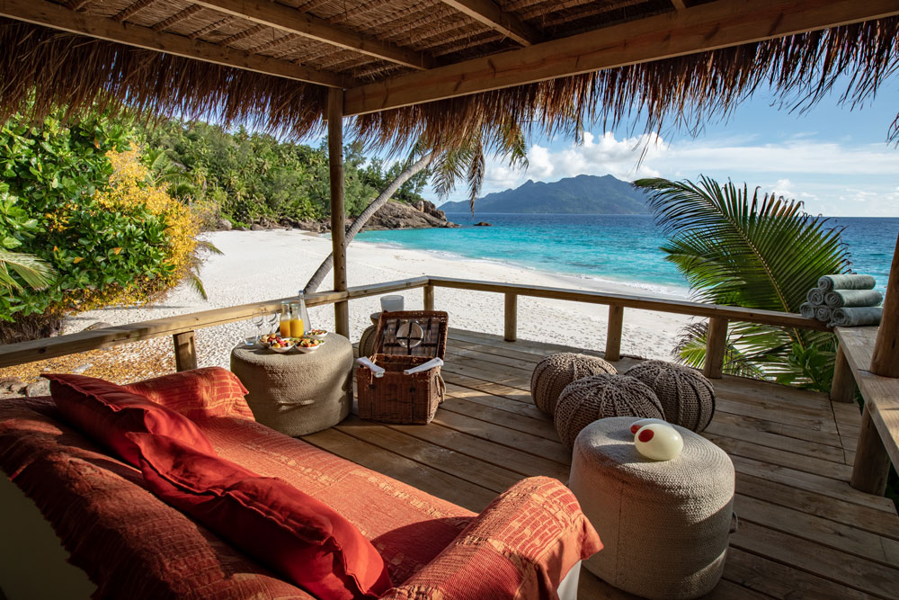 Picnic deck at North Island, Seychelles / Courtesy of North Island luxury Indian Ocean beach resort