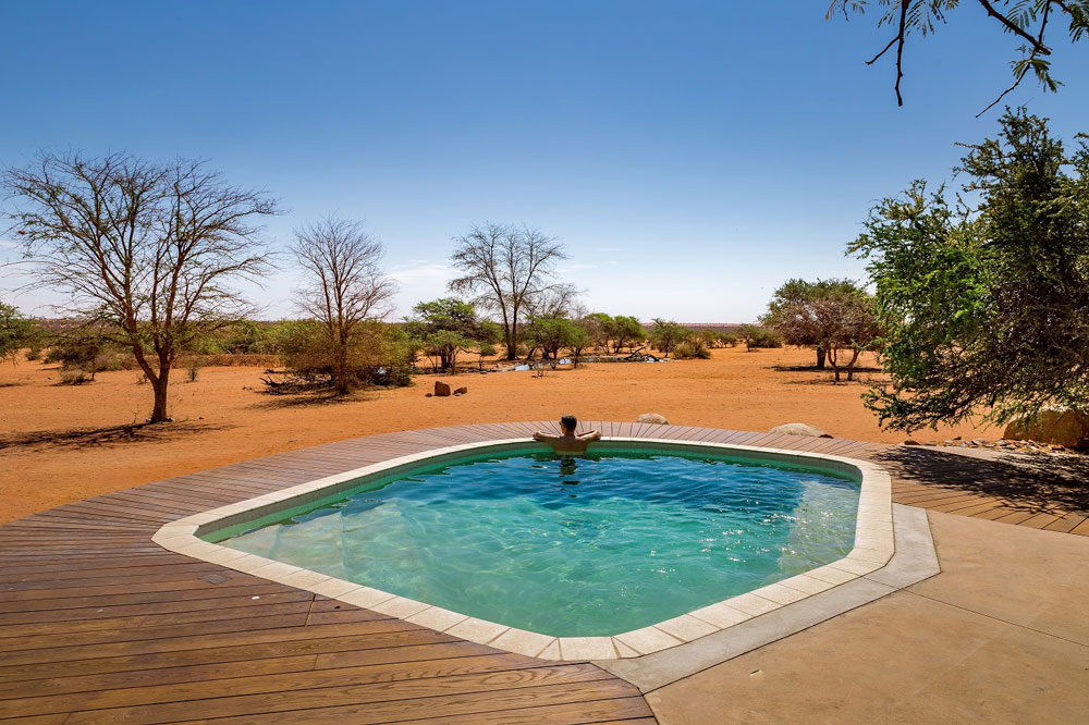 Pool at Tswalu Kalahari, The Motse / Courtesy of Tswalu Kalahari luxury South Africa safari