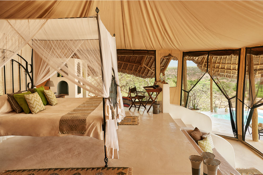 Bedroom at Sasaab, luxury Samburu Kenya safari / Courtesy of The Safari Collection