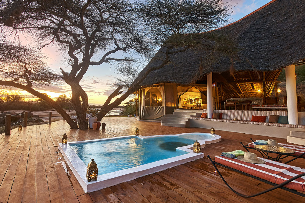 Family suite pool at Sasaab, luxury Samburu Kenya safari / Courtesy of The Safari Collection