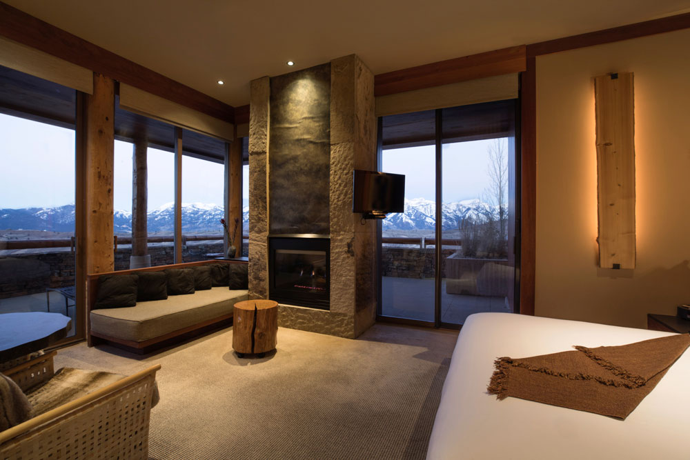 Luxury Nature Lodge Shoshoni Suite / Courtesy of Aman Luxury nature lodge in Wyoming United States