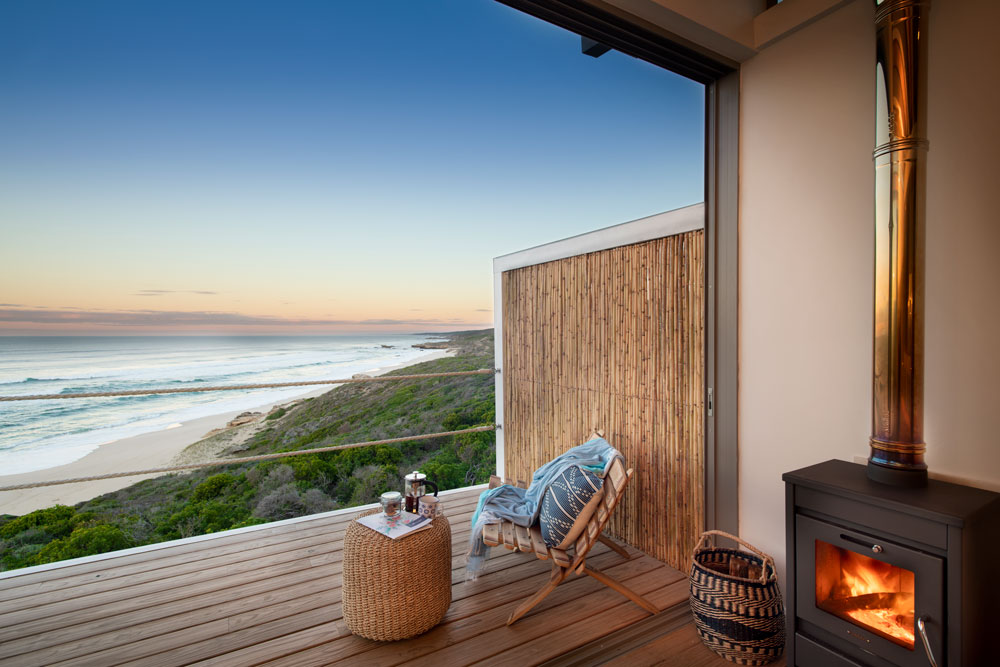 Balcony view from Lekkerwater Beach Lodge, luxury South Africa beach safari / Courtesy of Natural Selection Travel