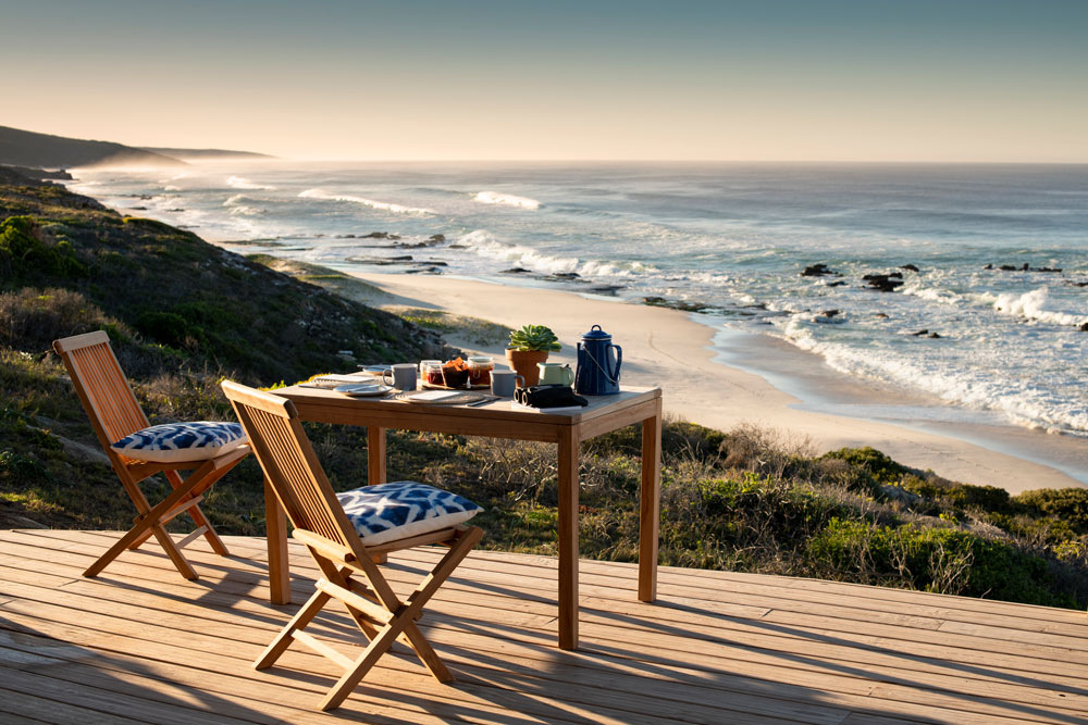 Breakfast with a view at Lekkerwater Beach Lodge, luxury South Africa beach safari / Courtesy of Natural Selection Travel