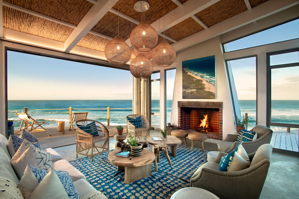 Lounge at Lekkerwater Beach Lodge, luxury South Africa beach safari / Courtesy of Natural Selection Travel