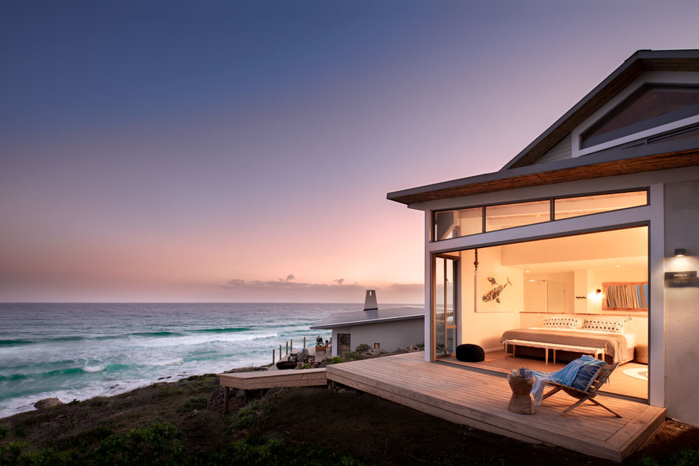 Sunset from room at Lekkerwater Beach Lodge, luxury South Africa beach safari / Courtesy of Natural Selection Travel