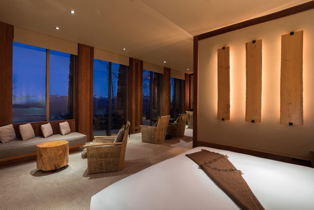 Amangani Suite / Courtesy of Aman Luxury nature lodge in Wyoming United States