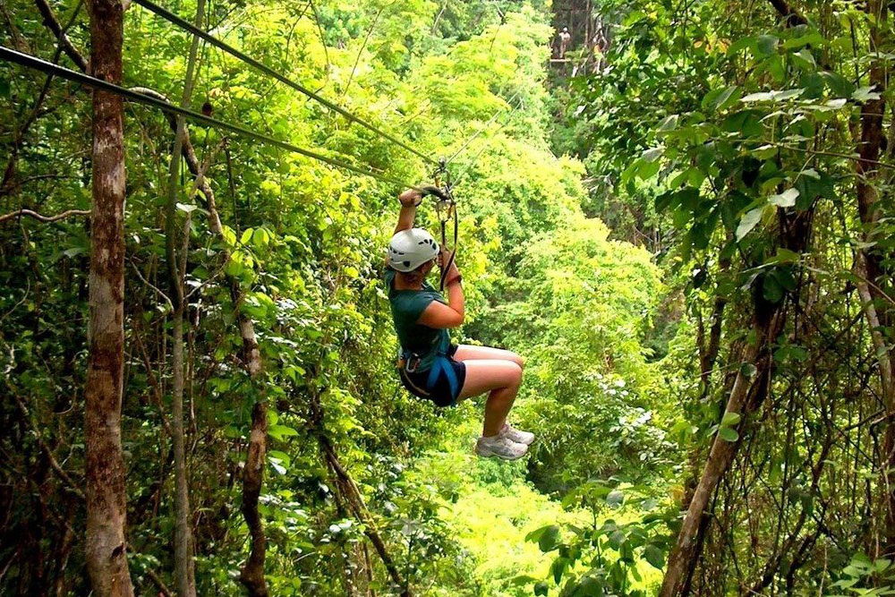 Zip-lining at Copal Tree Lodge / Courtesy of Muy'Ono Resorts luxury Belize nature lodge