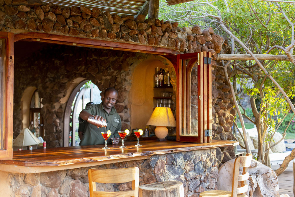 Bar at Lewa Wilderness / Courtesy of Lewa Wilderness luxury Kenya safari