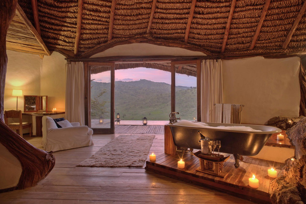 Bath at Borana Lodge / Courtesy of Borana Lodge luxury Kenya safari