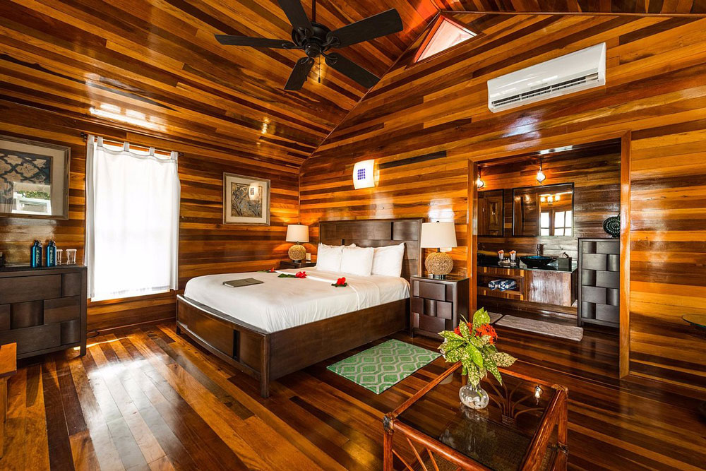 Bedroom at Turneffe Island Resort / Courtesy of Terneffe Island Resort luxury Belize beach resort