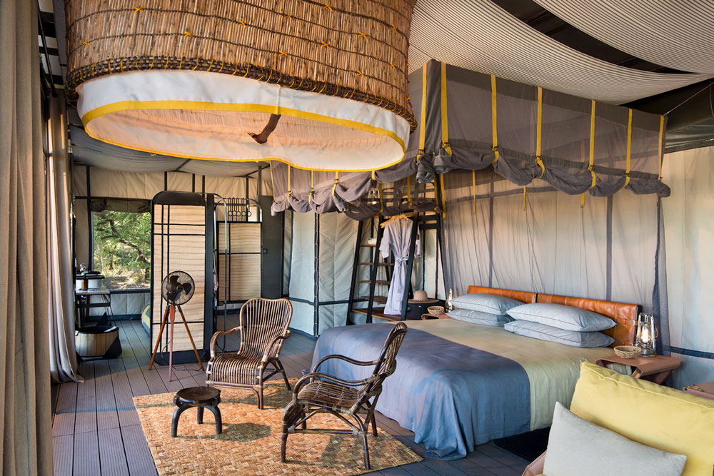 Bedroom at King Lewanika / Courtesy of Time & Tide luxury Zambia safari