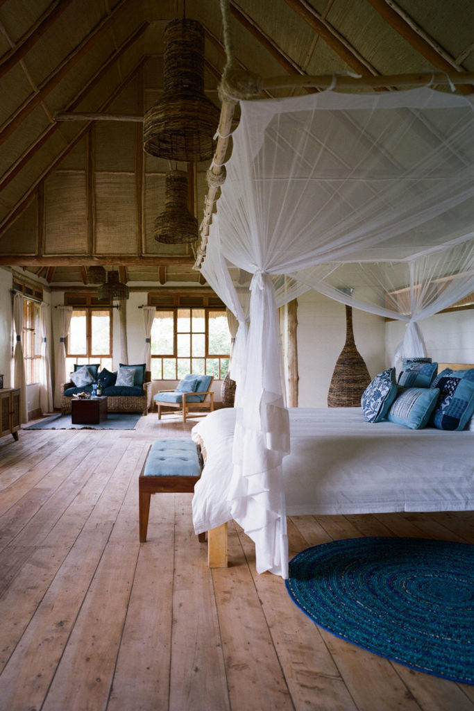 Bedroom at Kyambura Gorge Lodge / Courtesy of Volcanoes Safaris luxury Uganda safari