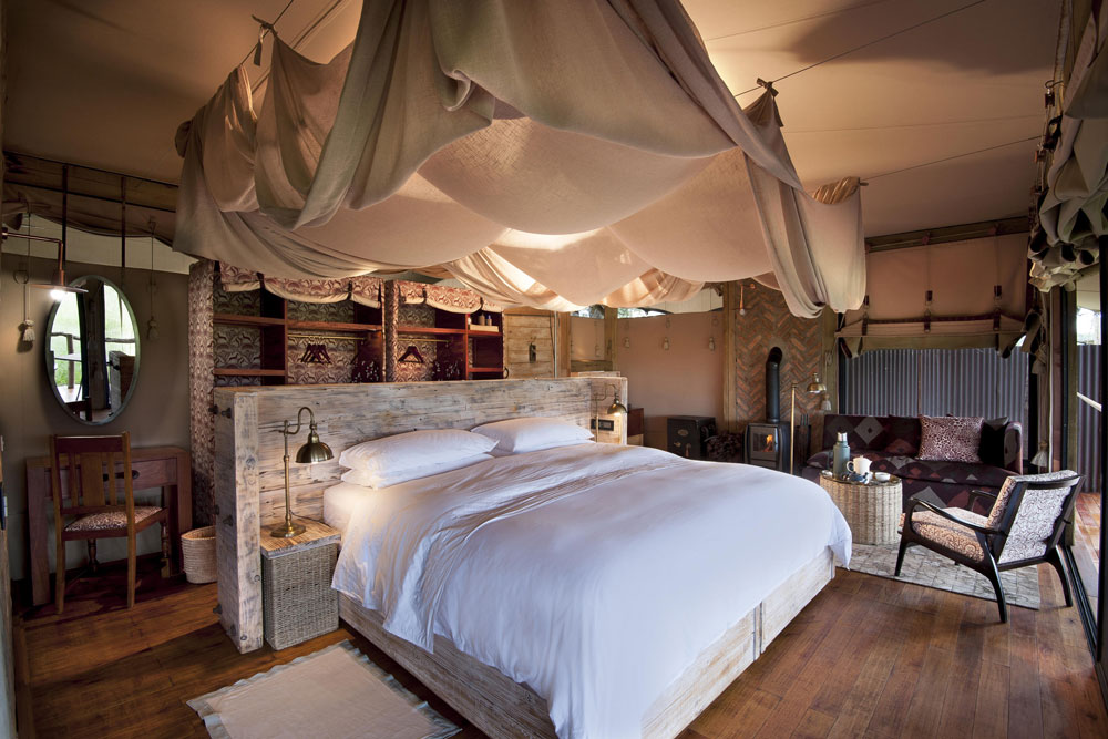 Bedroom at Somalisa Camp / Courtesy of African Bush Camps luxury Zimbabwe safari