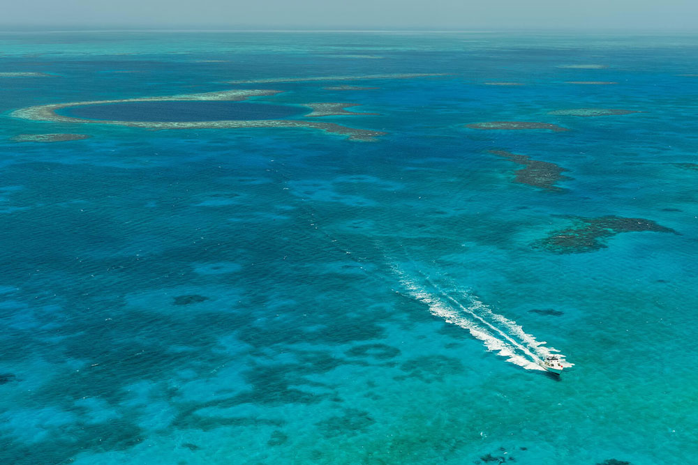 Great Blue Hole near Turneffe Island Resort / courtesy of Terneffe Island Resort luxury Belize beach resort