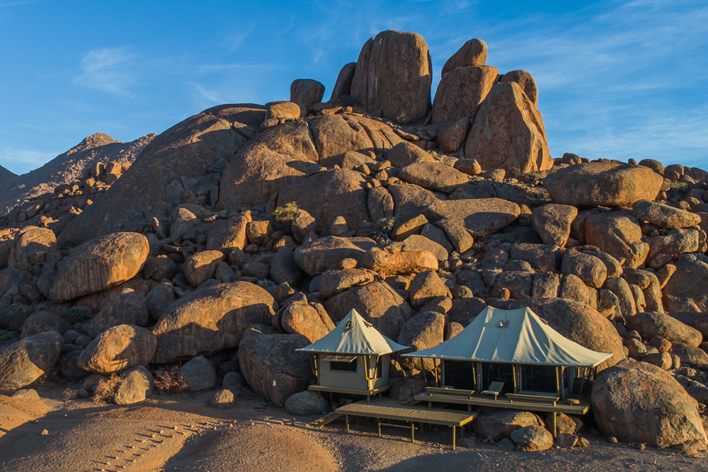 Tents at Wolwedans Boulders Camp / Courtesy of Wolwedans luxury Namibia safari