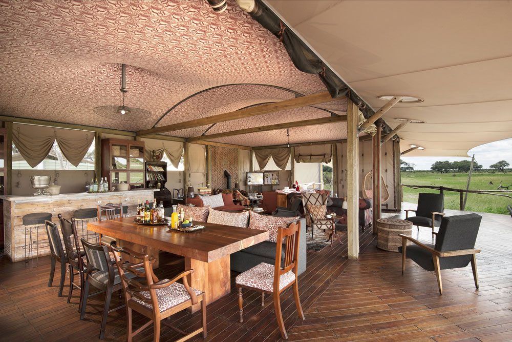 Dining area at Somalisa Camp / Courtesy of African Bush Camps luxury Zimbabwe safari