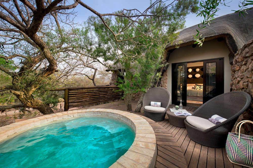 Family Cottage pool at &Beyond Phinda Mountain Lodge / Courtesy of &Beyond luxury South Africa Safari